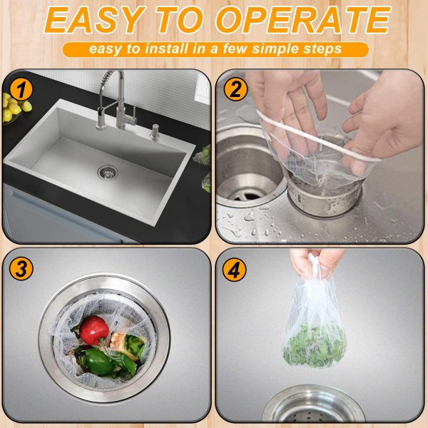 Čistý drez – Jednorazový odtokový filter (60 ks) slider